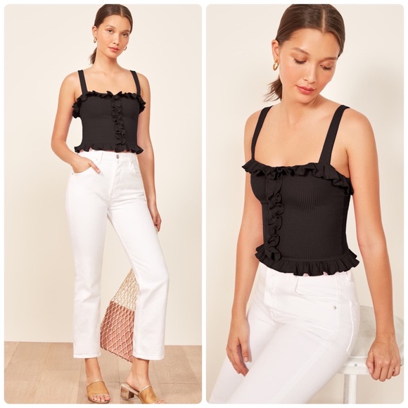 Reformation Trixie Top - Black - Picture 2 of 3
